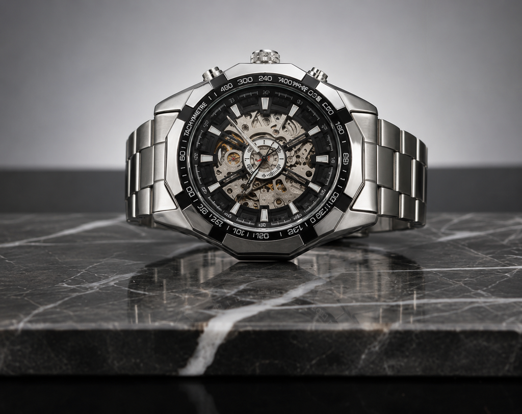 Reloj Automatico En Acero Winner 2027