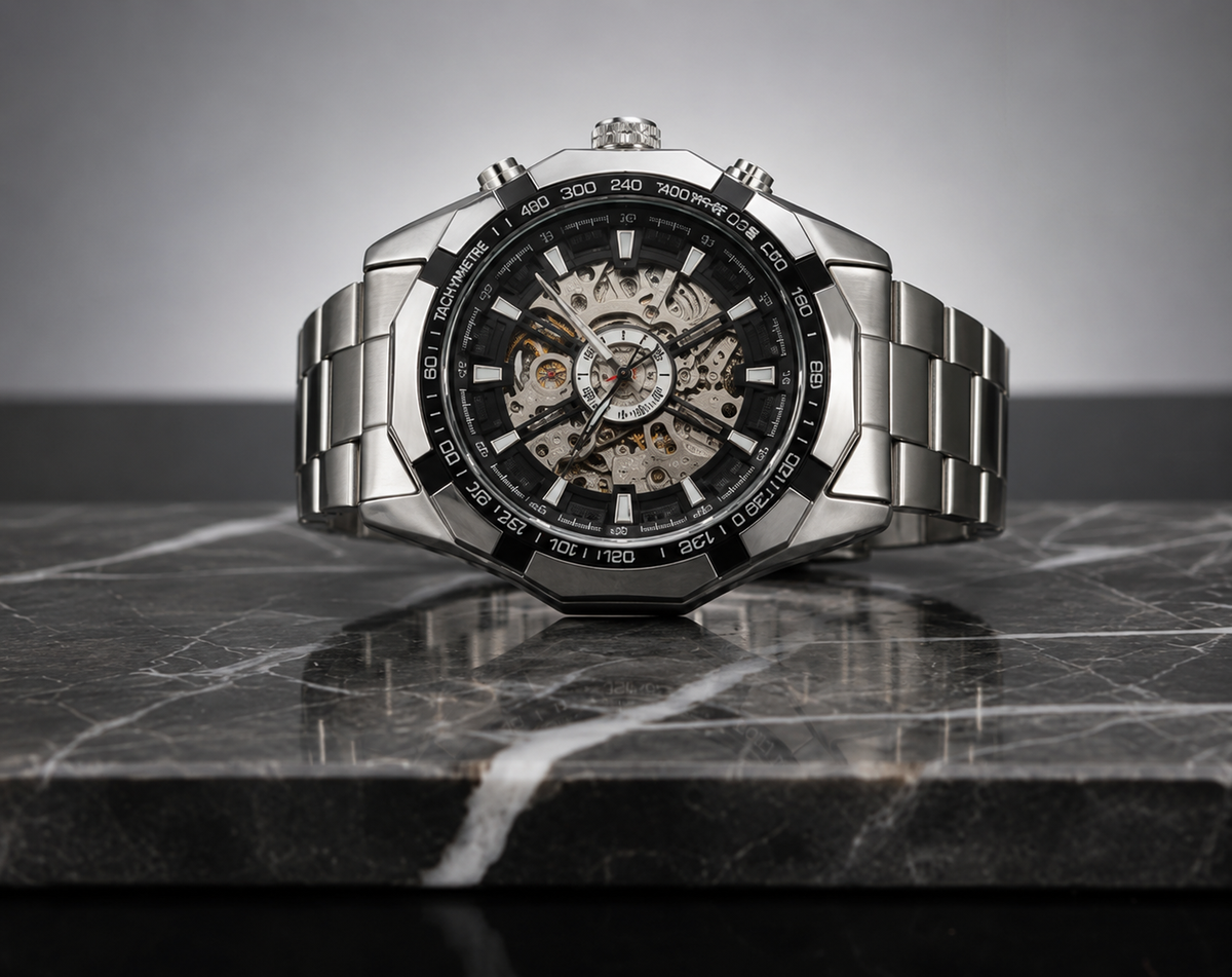 Reloj Automatico En Acero Winner 2027