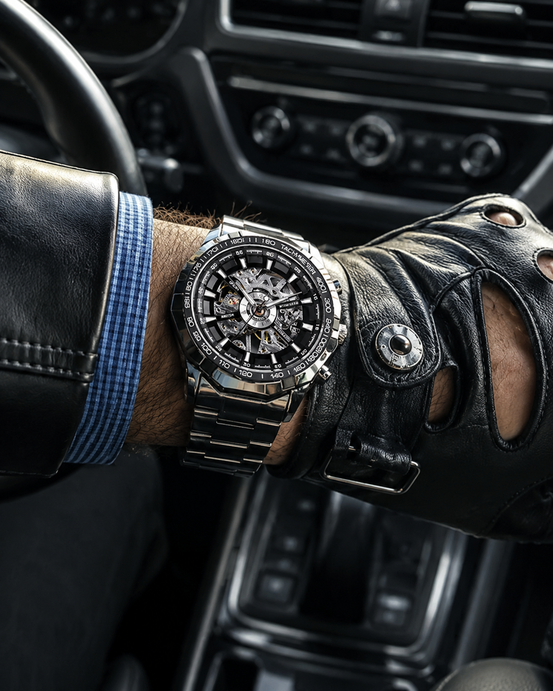 Reloj Automatico En Acero Winner 2027