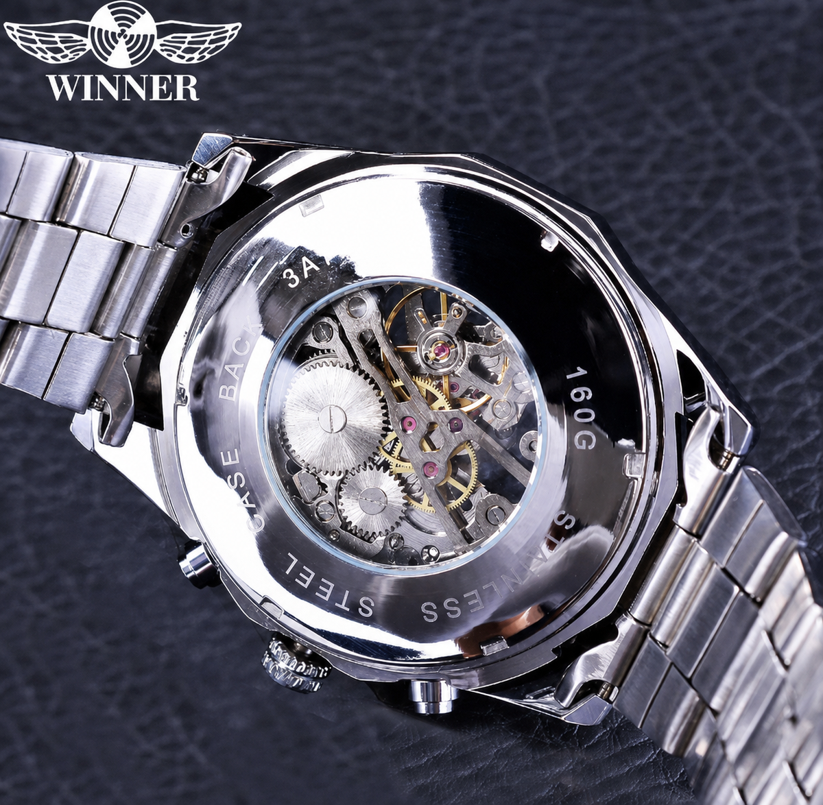 Reloj Automatico En Acero Winner 2027
