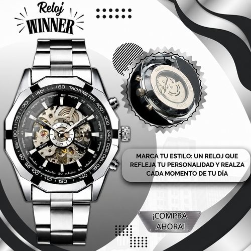 Reloj Automatico En Acero Winner 2027